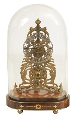 Lot 746 - A 19TH CENTURY ENGLISH SIX-SPOKE SKELETON CLOCK
