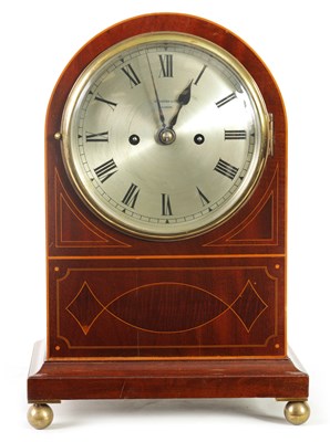Lot 720 - AN EDWARDIAN DOUBLE FUSEE MAHOGANY BRACKET CLOCK