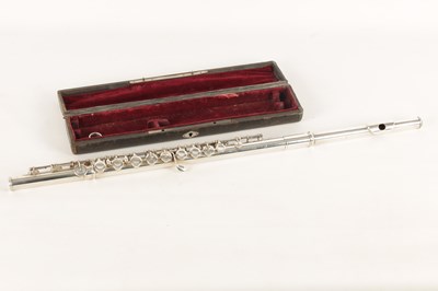Lot 735 - E J ALBERT NO 87. AN ALL-SILVER FLUTE