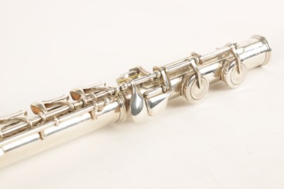Lot 735 - E J ALBERT NO 87. AN ALL-SILVER FLUTE