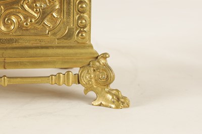 Lot 940 - A LATE 19TH CENTURY GILT BRASS AND SILVERED FRENCH INDUSTRIAL STYLE MANTEL CLOCK