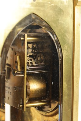 Lot 940 - A LATE 19TH CENTURY GILT BRASS AND SILVERED FRENCH INDUSTRIAL STYLE MANTEL CLOCK