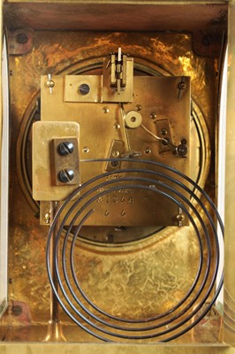 Lot 940 - A LATE 19TH CENTURY GILT BRASS AND SILVERED FRENCH INDUSTRIAL STYLE MANTEL CLOCK