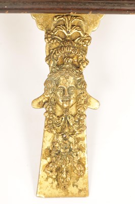 Lot 900 - A 17TH CENTURY DESIGN WALNUT AND GILT BRASS PILLAR BAROMETER