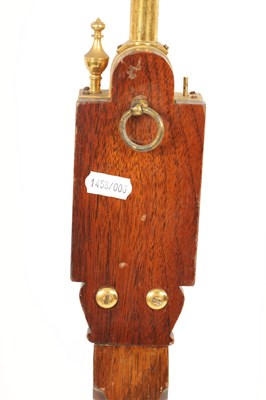 Lot 900 - A 17TH CENTURY DESIGN WALNUT AND GILT BRASS PILLAR BAROMETER