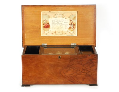 Lot 749 - A LATE 19TH CENTURY 10-AIR SWISS CYLINDER MUSIC BOX