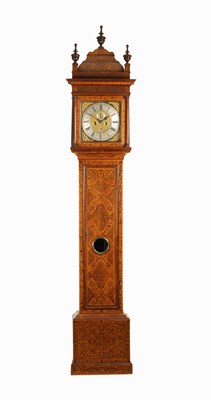Lot 941 - JOHN. MITCHELL LONDON. AN EARLY 18TH CENTURY WALNUT AND SEAWEED MARQUETRY, EIGHT-DAY LONGCASE CLOCK