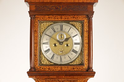 Lot 941 - JOHN. MITCHELL LONDON. AN EARLY 18TH CENTURY WALNUT AND SEAWEED MARQUETRY, EIGHT-DAY LONGCASE CLOCK