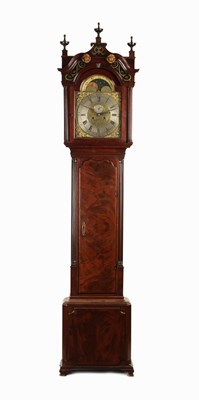 Lot 985 - LASSEL PARK. AN EARLY GEORGE III ‘LIVERPOOL’ MAHOGANY EIGHT DAY LONGCASE CLOCK