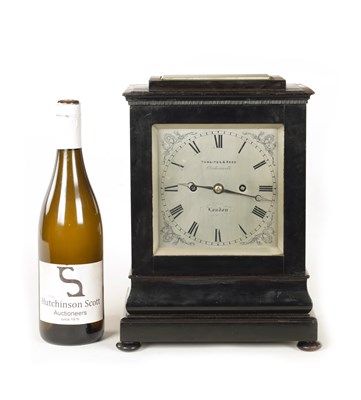 Lot 975 - THWAITES & REED, CLERKENWELL, LONDON. A MID 19TH CENTURY EBONISED  DOUBLE FUSEE  BRACKET CLOCK