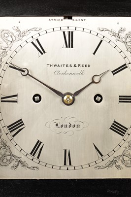 Lot 975 - THWAITES & REED, CLERKENWELL, LONDON. A MID 19TH CENTURY EBONISED  DOUBLE FUSEE  BRACKET CLOCK