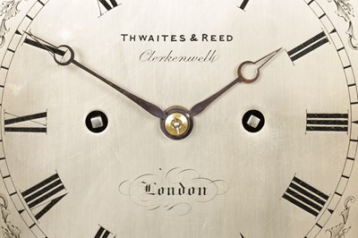 Lot 975 - THWAITES & REED, CLERKENWELL, LONDON. A MID 19TH CENTURY EBONISED  DOUBLE FUSEE  BRACKET CLOCK
