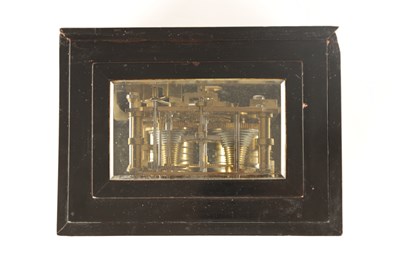 Lot 975 - THWAITES & REED, CLERKENWELL, LONDON. A MID 19TH CENTURY EBONISED  DOUBLE FUSEE  BRACKET CLOCK