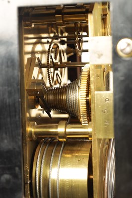 Lot 975 - THWAITES & REED, CLERKENWELL, LONDON. A MID 19TH CENTURY EBONISED  DOUBLE FUSEE  BRACKET CLOCK