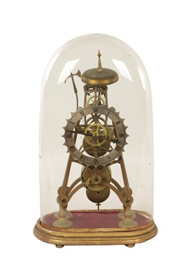 Lot 1056 - A LATE 19TH CENTURY ENGLISH FUSEE SKELETON CLOCK