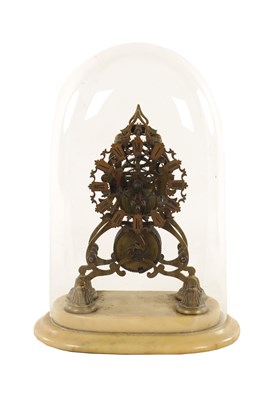 Lot 942 - A 19TH CENTURY ENGLISH FUSEE SKELETON CLOCK