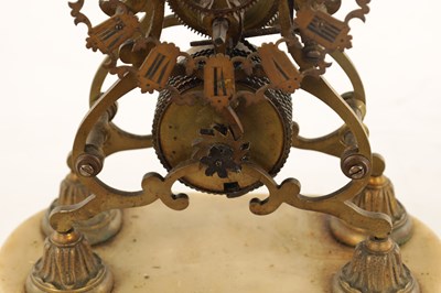 Lot 942 - A 19TH CENTURY ENGLISH FUSEE SKELETON CLOCK