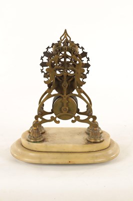 Lot 942 - A 19TH CENTURY ENGLISH FUSEE SKELETON CLOCK