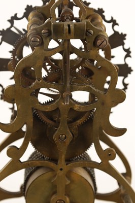 Lot 942 - A 19TH CENTURY ENGLISH FUSEE SKELETON CLOCK