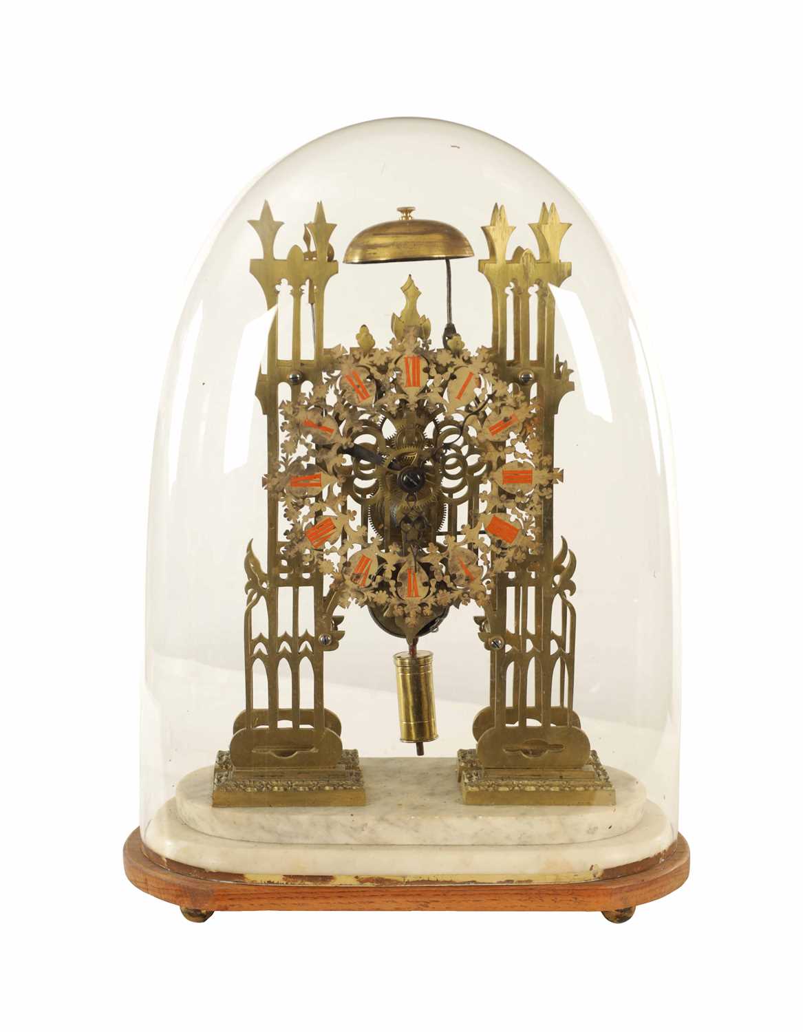 Lot 907 - A MID 19TH CENTURY ENGLISH FUSEE SKELETON CLOCK
