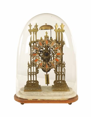 Lot 907 - A MID 19TH CENTURY ENGLISH FUSEE SKELETON CLOCK