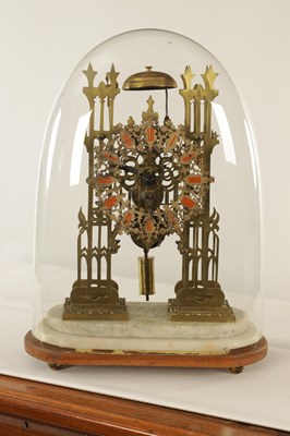 Lot 907 - A MID 19TH CENTURY ENGLISH FUSEE SKELETON CLOCK