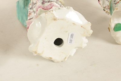 Lot 38 - A PAIR OF 19TH CENTURY DERBY TYPE PORCELAIN CANDLESTICKS