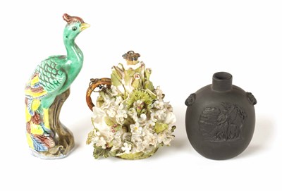 Lot 74 - A WEDGWOOD MINIATURE BLACK BASALT SNUFF BOTTLE