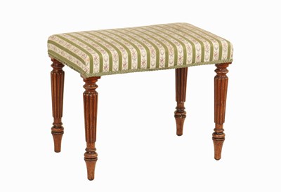 Lot 1295 - AN EARLY 19TH CENTURY MAHOGANY UPHOLSTERED STOOL IN THE MANNER OF GILLOWS
