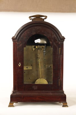 Lot 909 - CHARLES BROOMHALL, LONDON. A LATE 18TH CENTURY FIGURED MAHOGANY VERGE BRACKET CLOCK