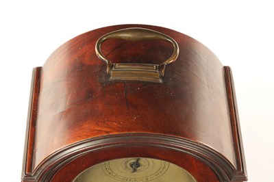 Lot 909 - CHARLES BROOMHALL, LONDON. A LATE 18TH CENTURY FIGURED MAHOGANY VERGE BRACKET CLOCK