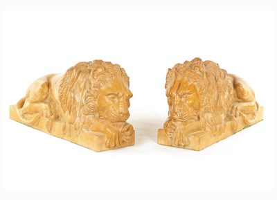 Lot 692 - A PAIR OF 19TH CENTURY STYLE CARVED SIENNA MARBLE SCULPTURES