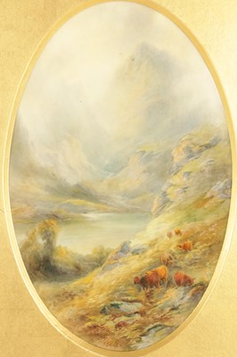 Lot 87 - JAMES STINTON A PAIR OF ROYAL WORCESTER FRAMED OVAL PORCELAIN PLAQUES