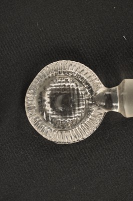 Lot 16 - AN UNUSUAL GEORGIAN GLASS SPITTOON AND BRANDY DECANTER
