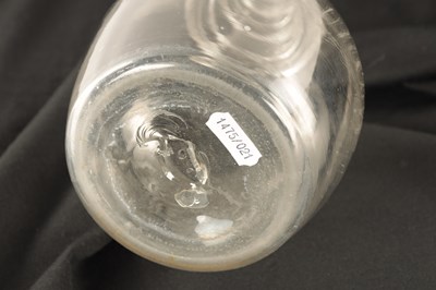 Lot 16 - AN UNUSUAL GEORGIAN GLASS SPITTOON AND BRANDY DECANTER
