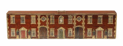 Lot 1251 - A 19TH CENTURY AND LATER PAINTED NARROW PITCH PINE HINGED BOX