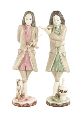 Lot 36 - A PAIR OF JOSEPH WACKERLE GERMAN AESTHETIC FIGURAL SCULPTURES