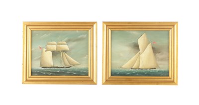 Lot 782 - CHRISTOPHER J GUISE (AMERICAN) A PAIR OF MARITIME OIL ON BOARDS