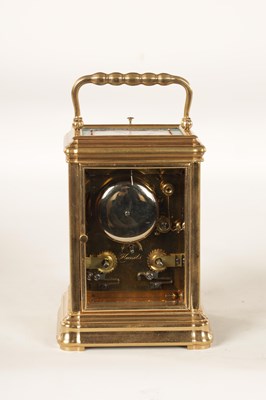 Lot 988 - A 19TH CENTURY FRENCH SEVRES PORCELAIN PANELLED GORGE CASE REPEATING CARRIAGE CLOCK