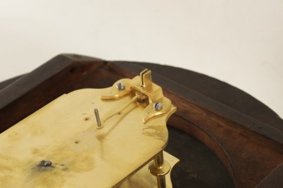 Lot 947 - S.W. ARCHER, LONDON. A REGENCY FIGURED MAHOGANY BRASS INLAID FUSEE WALL CLOCK