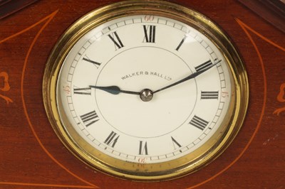 Lot 969 - A COLLECTION OF FOUR EDWARDIAN INLAID MANTEL CLOCKS