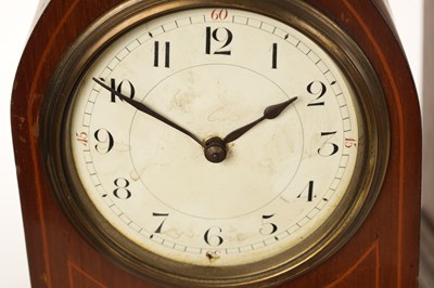 Lot 969 - A COLLECTION OF FOUR EDWARDIAN INLAID MANTEL CLOCKS