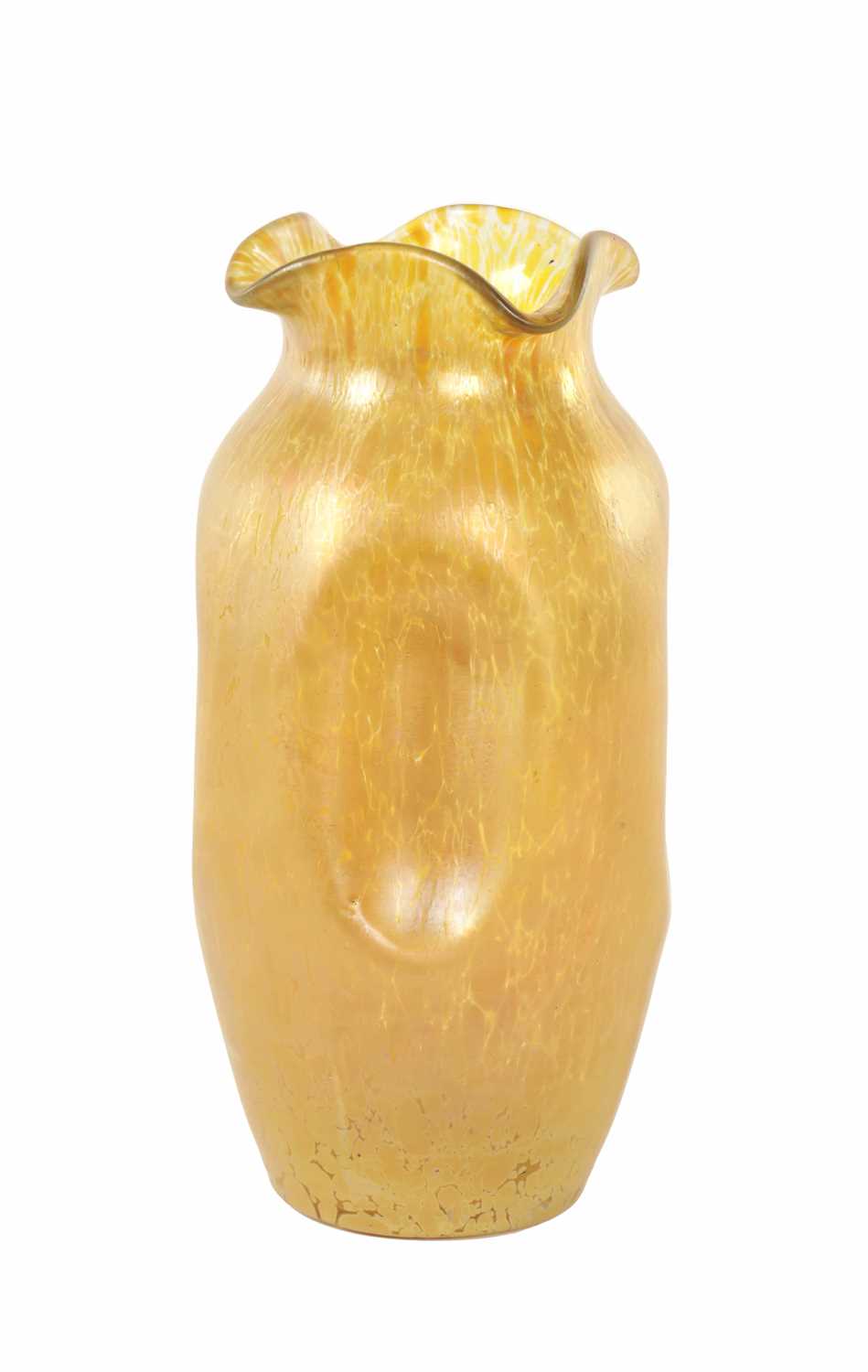 Lot 7 - AN ART NOUVEAU LOETZ LARGE CANDIA PAPILLON IRIDESCENT GLASS VASE