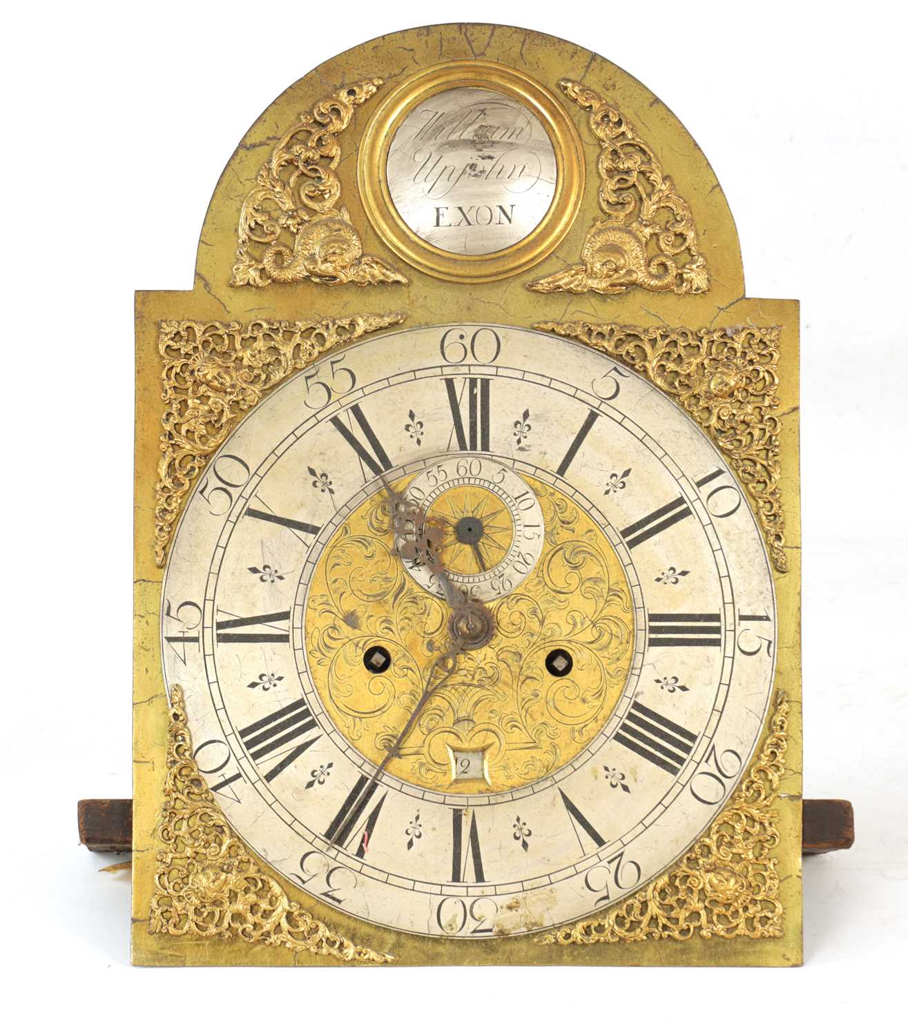 Lot 926 - WILLIAM UPJOHN, EXON. A MID 18TH CENTURY LONGCASE CLOCK MOVEMENT