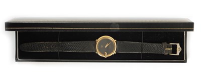 Lot 377 - A GOLD PLATED GUCCI WRISTWATCH