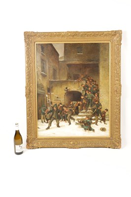 Lot 894 - PIERRE-EDOUARD FRERE (FRENCH, 1819-1886) OIL ON CANVAS 'PLAY TIME AFTER SCHOOL'