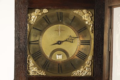 Lot 906 - JOHN TAYLOR KIRKBY STEPHEN AN 18TH CENTURY OAK BRASS DIAL 30 HOUR LONGCASE CLOCK