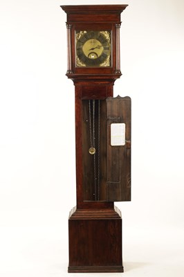Lot 906 - JOHN TAYLOR KIRKBY STEPHEN AN 18TH CENTURY OAK BRASS DIAL 30 HOUR LONGCASE CLOCK