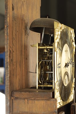 Lot 906 - JOHN TAYLOR KIRKBY STEPHEN AN 18TH CENTURY OAK BRASS DIAL 30 HOUR LONGCASE CLOCK