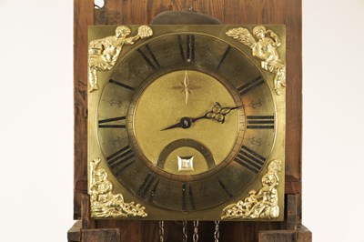 Lot 906 - JOHN TAYLOR KIRKBY STEPHEN AN 18TH CENTURY OAK BRASS DIAL 30 HOUR LONGCASE CLOCK
